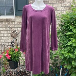 🐲💙J.Jill Pure Huckleberry Velour Tunic Dress